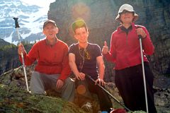 13 Jerome Ryan, Peter Ryan, Charlotte Ryan Hiking On Lake Oesa Trail At Lake O-Hara Morning.jpg